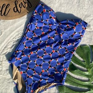 J. Crew Strapless One Piece Swimsuit